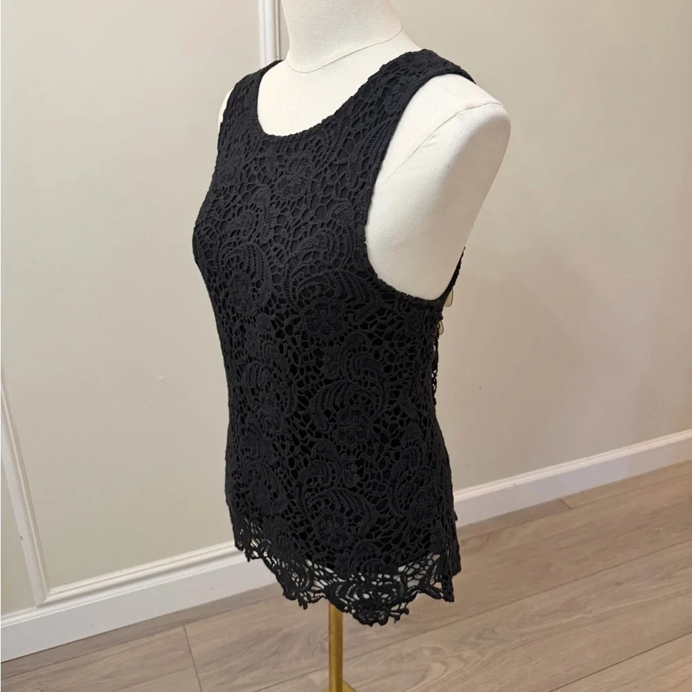 Lucky Brand Black Crochet Lace Camisole